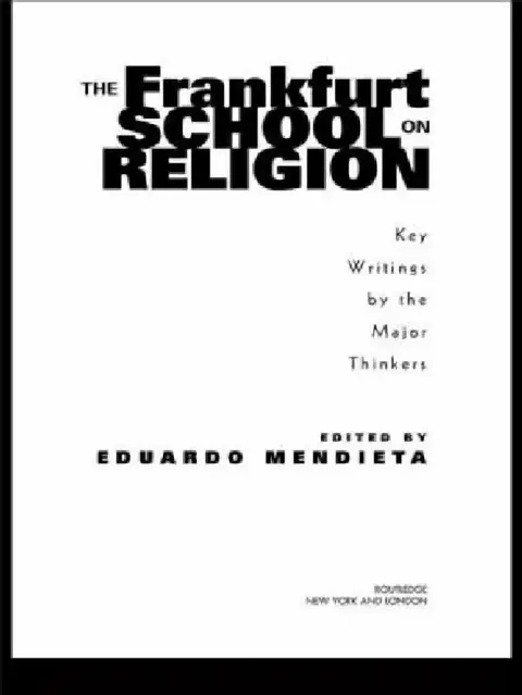 Cover of The Frankfurt School on Religion