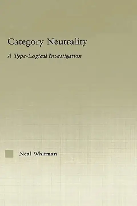 Cover of Category Neutrality