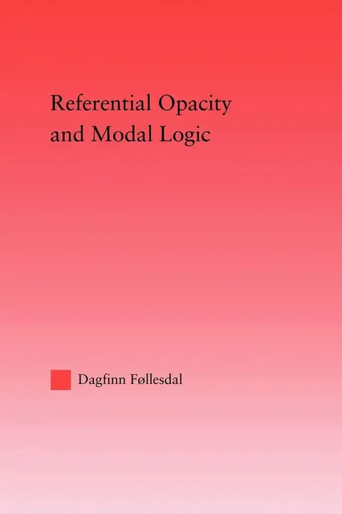 Cover of Referential Opacity and Modal Logic