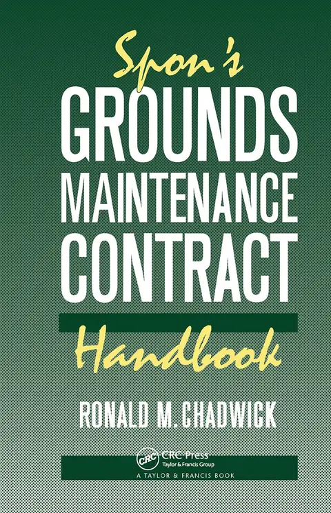 Cover of Spon's Grounds Maintenance Contract Handbook