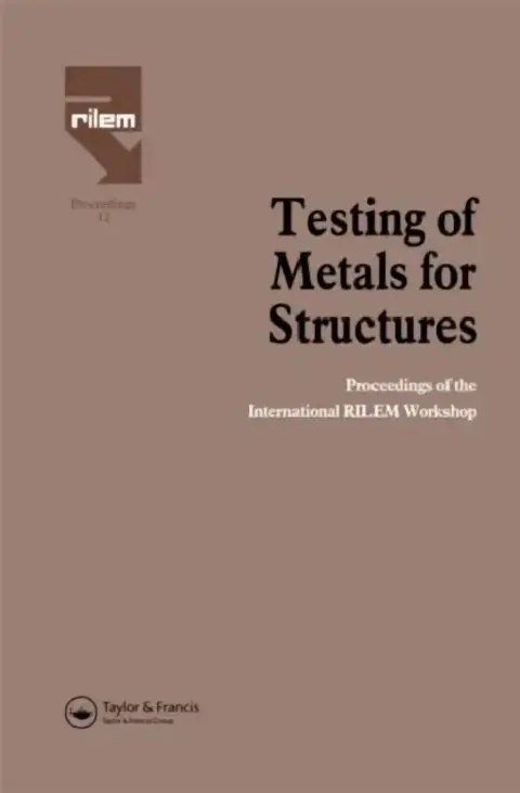 Cover of Testing of Metals for Structures