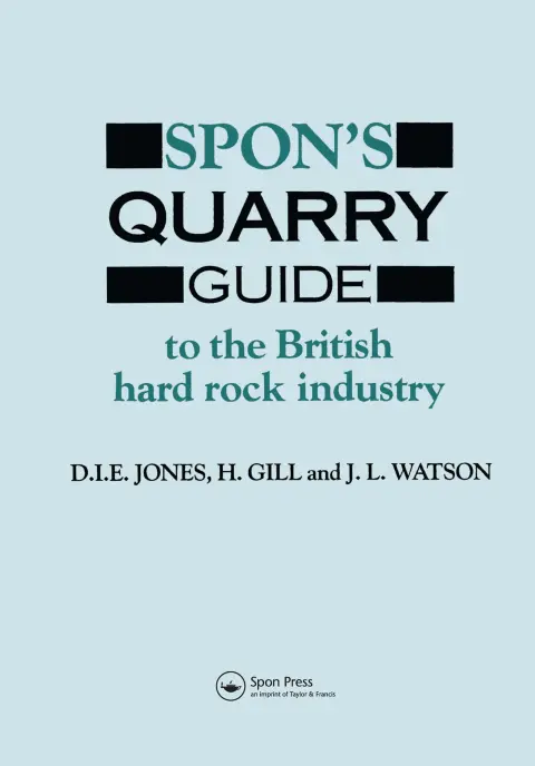 Cover of Spon's Quarry Guide