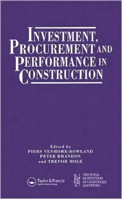 Cover of Investment, Procurement and Performance in Construction