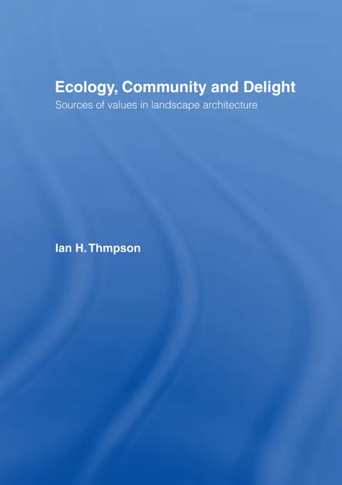 Cover of Ecology, Community and Delight