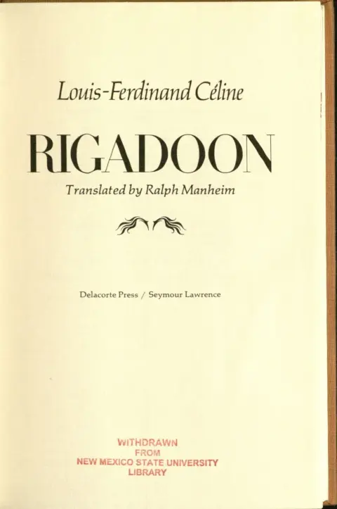 Cover of Rigadoon