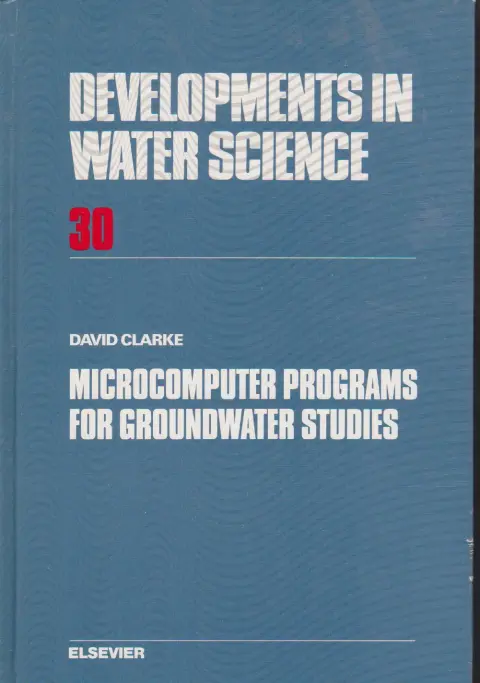 Cover of Microcomputer Programs for Groundwater Studies