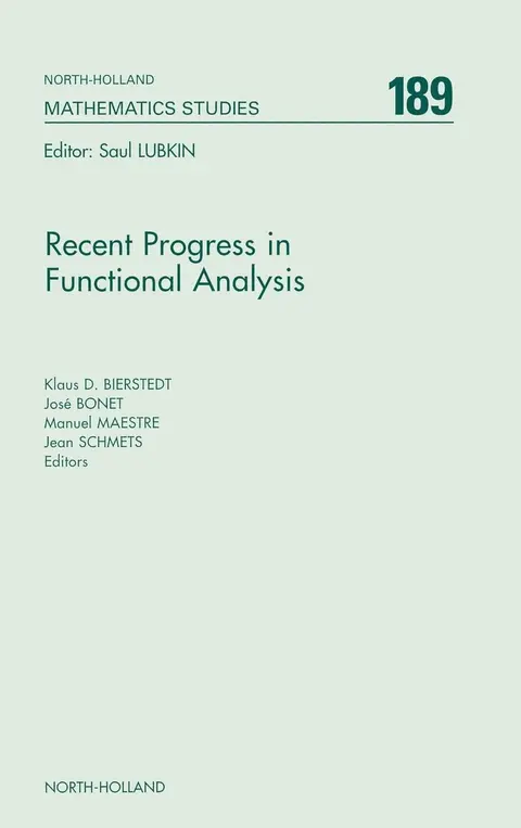 Cover of Recent Progress in Functional Analysis