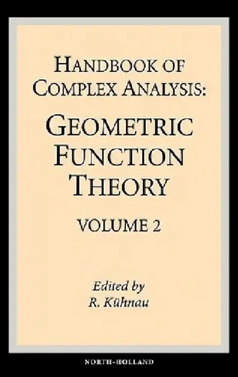 Cover of Handbook of Complex Analysis