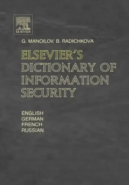 Cover of Elsevier's Dictionary of Information Security