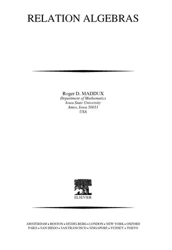 Cover of Relation Algebras