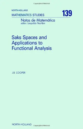 Cover of Saks Spaces and Applications to Functional Analysis