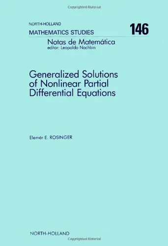 Cover of Generalized Solutions of Nonlinear Partial Differential Equations