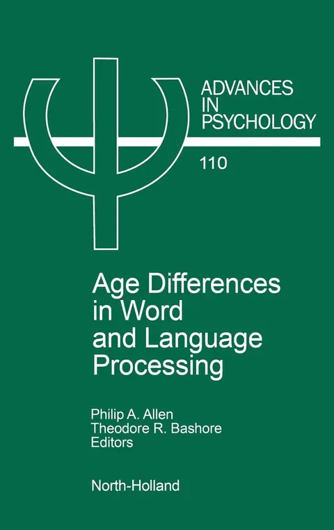 Cover of Age Differences in Word and Language Processing