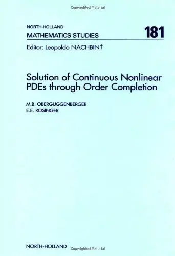 Cover of Solution of Continuous Nonlinear PDEs through Order Completion