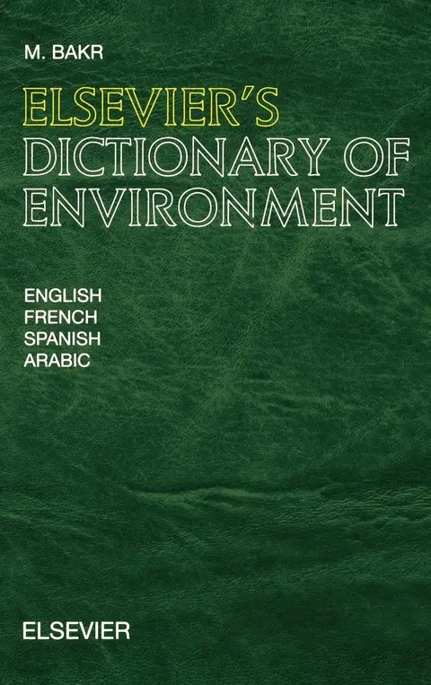 Cover of Elsevier's Dictionary of Environment