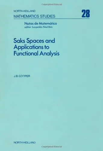 Cover of Saks Spaces and Applications to Functional Analysis