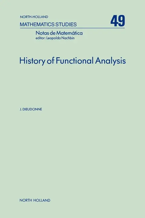 Cover of History of Functional Analysis