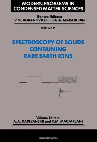 Cover of Spectroscopy of Solids Containing Rare Earth Ions
