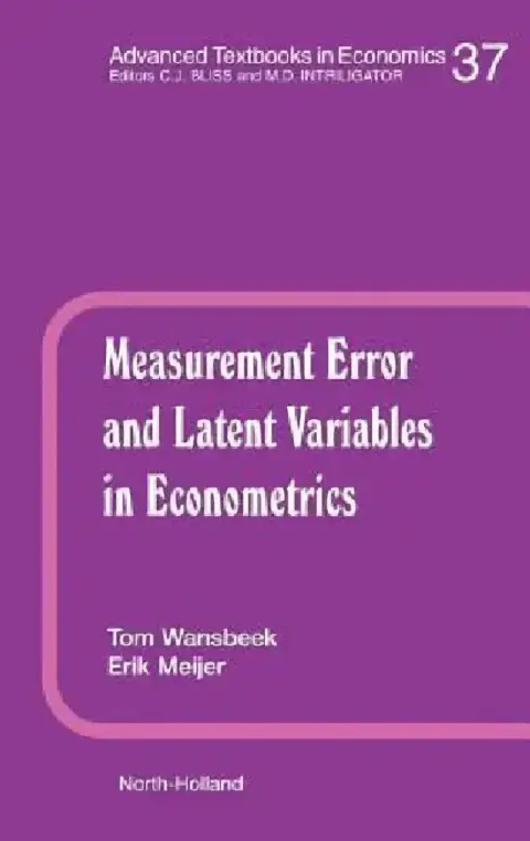 Cover of Measurement Error and Latent Variables in Econometrics