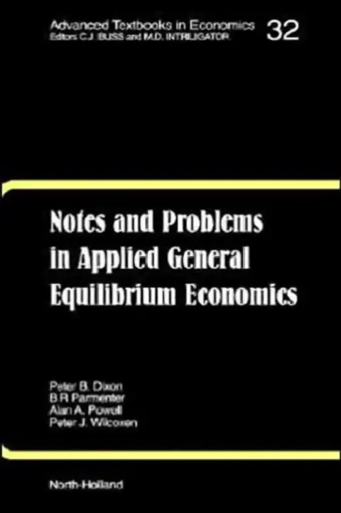 Cover of Notes and Problems in Applied General Equilibrium Economics