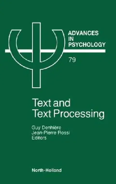 Cover of Advances in Psychology V79