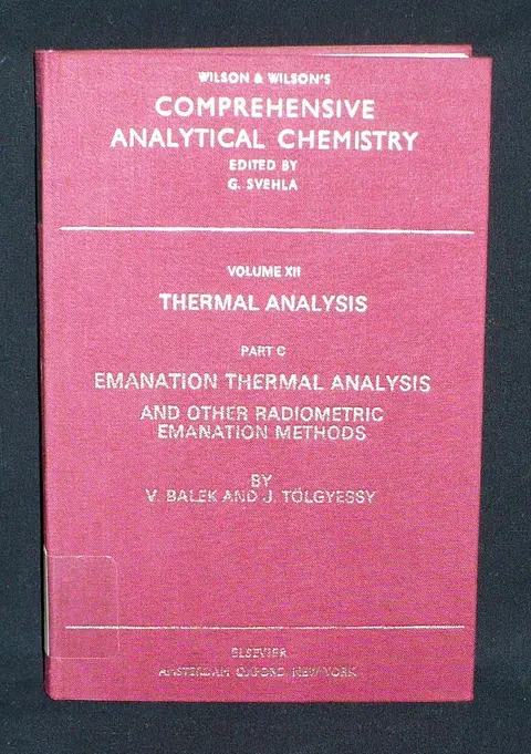 Cover of Emanation Thermal Analysis and Other Radiometric Emanation Methods
