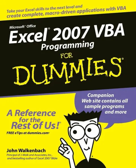 Cover of Excel 2007 VBA Programming for Dummies