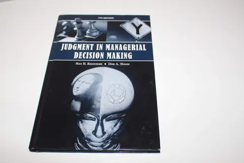 Cover of Judgment in Managerial Decision Making