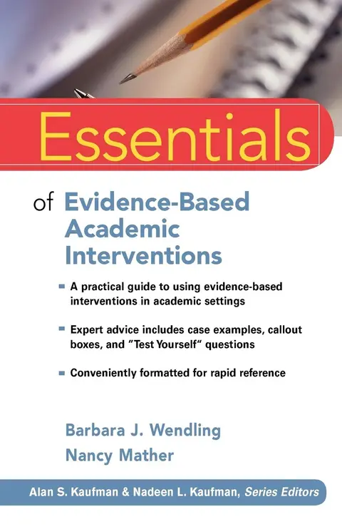 Cover of Essentials of Evidence-Based Academic Interventions