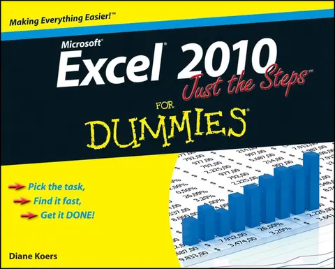 Cover of Excel 2010 Just the Steps for Dummies