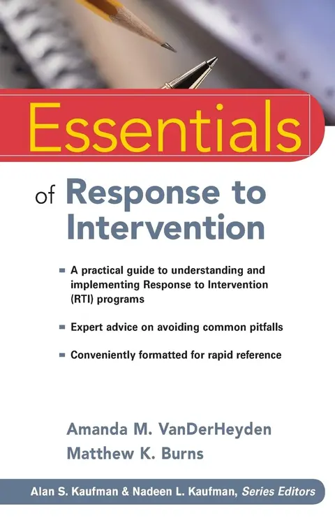 Cover of Essentials of Response to Intervention