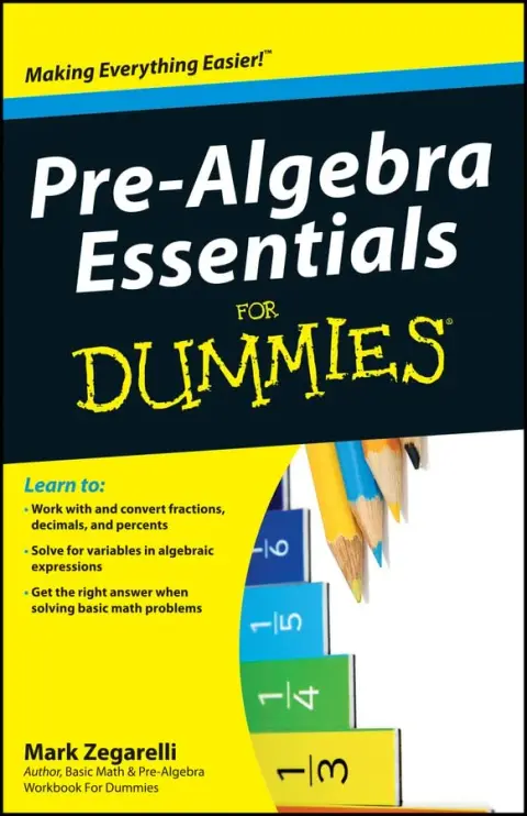 Cover of Pre-Algebra Essentials for Dummies