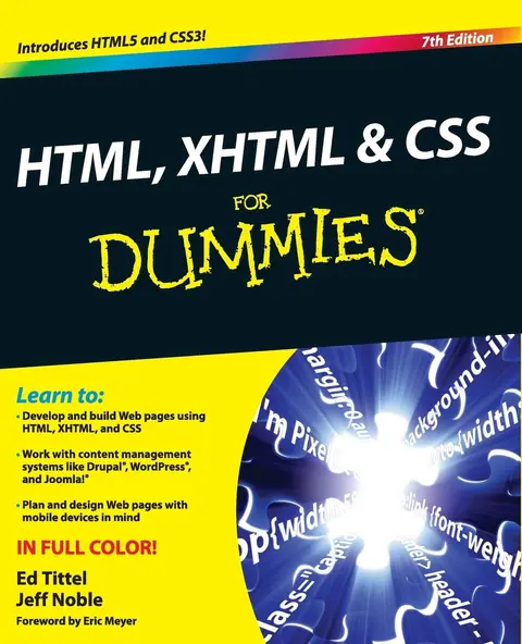 Cover of HTML, XHTML and CSS for Dummies, 7e