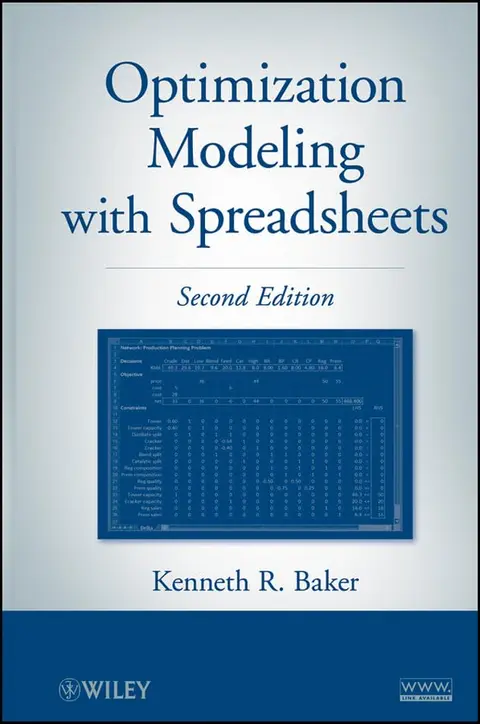 Cover of Optimization Modeling with Spreadsheets