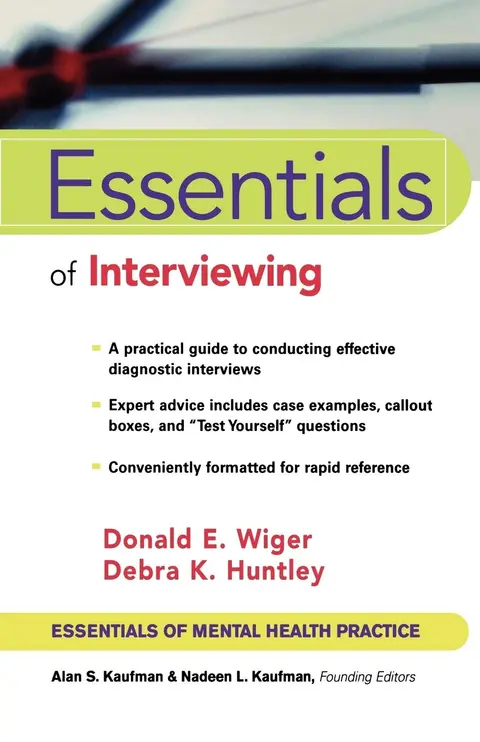 Cover of Essentials of Interviewing