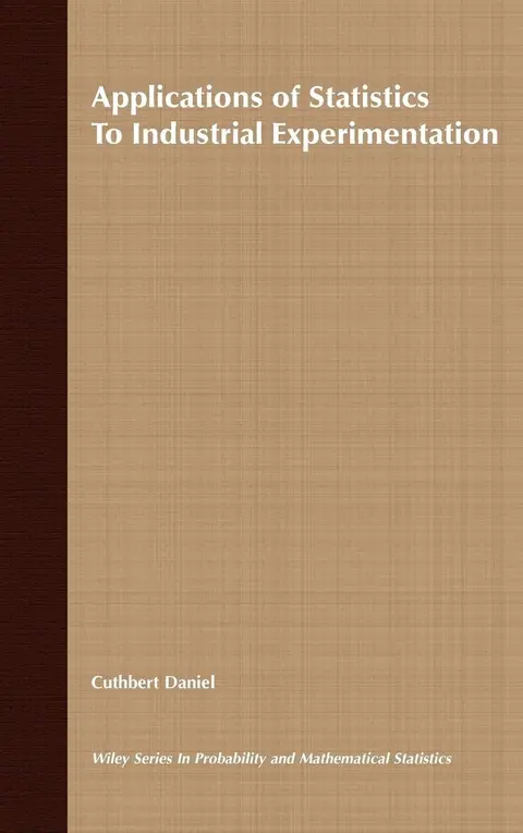 Cover of Applications of Statistics to Industrial Experimentation