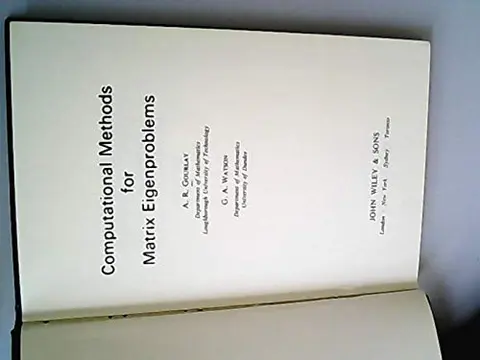 Cover of Gourlay Computational ∗methods∗ for Matric Eigenproblems