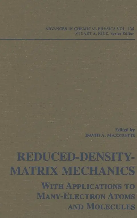 Cover of Reduced-Density-Matrix Mechanics