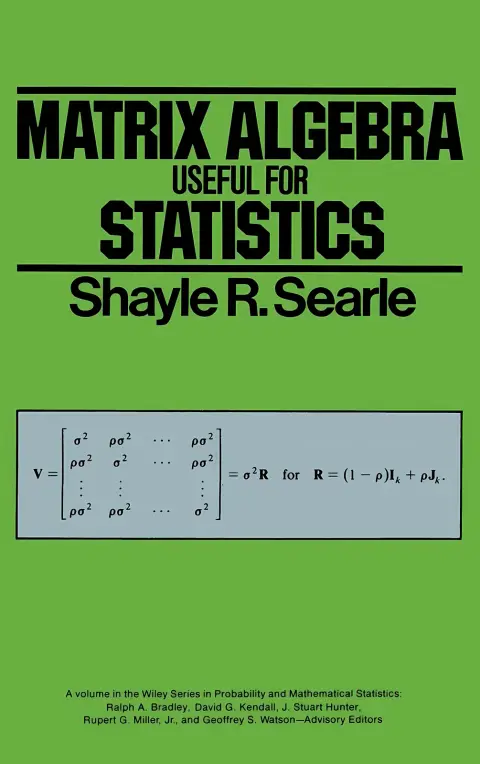 Cover of Matrix algebra useful for statistics