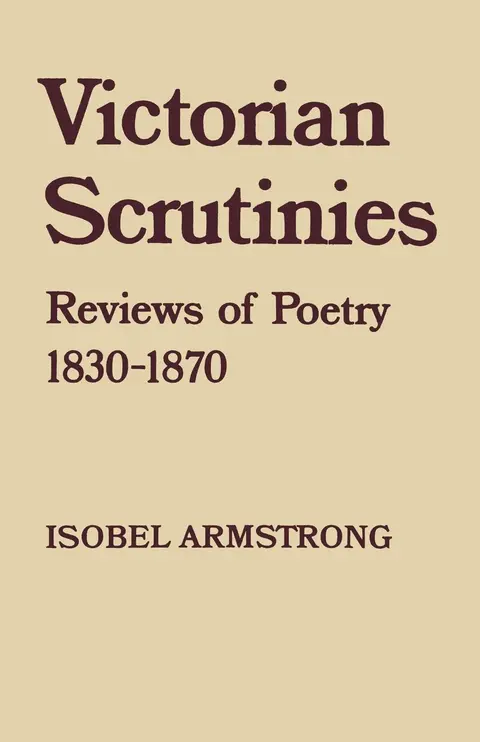 Cover of Victorian Scrutinies