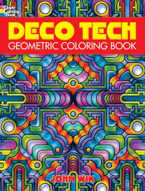 Cover of Deco Tech Geometric Coloring Book
