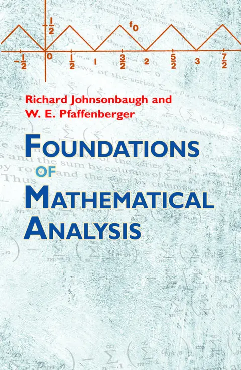Cover of Foundations of Mathematical Analysis