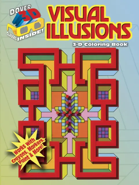Cover of 3-D Coloring Book - Visual Illusions