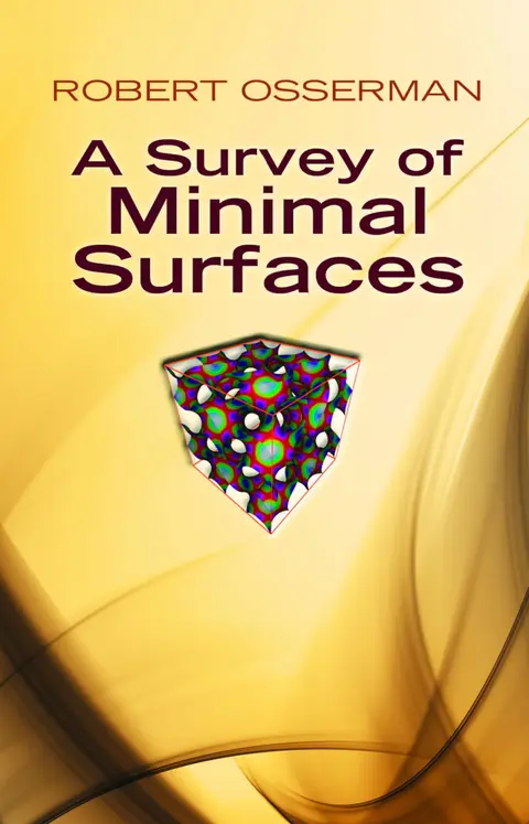 Cover of A Survey of Minimal Surfaces