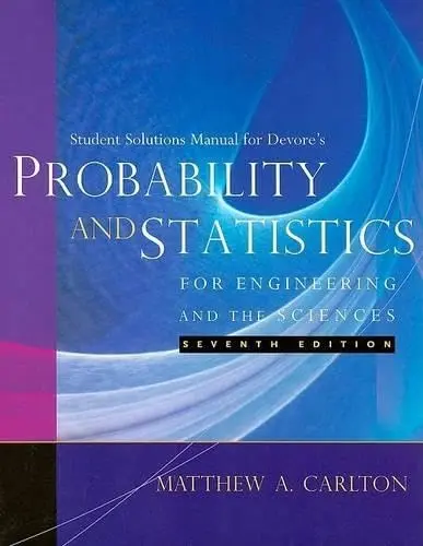 Cover of Student Solutions Manual for DeVore's Probability and Statistics for Engineering and the Sciences