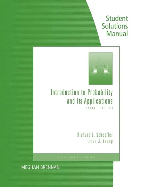 Cover of Student's Solutions Manual for Scheaffer/Young's Introduction to Probability and Its Applications, 3rd