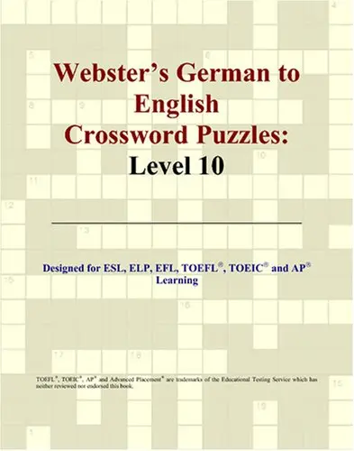 Cover of Webster's German to English Crossword Puzzles
