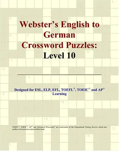 Cover of Webster's English to German Crossword Puzzles