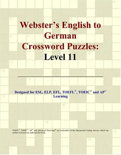 Cover of Webster's English to German Crossword Puzzles