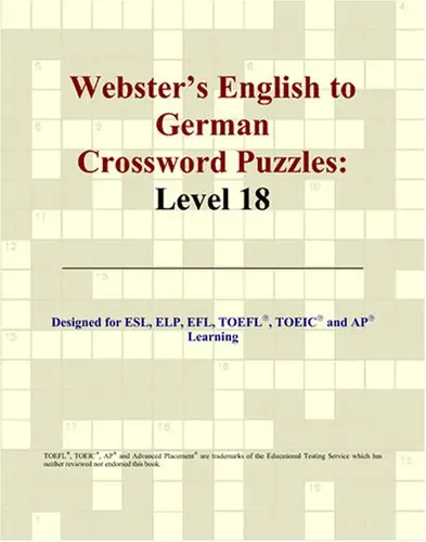 Cover of Webster's English to German Crossword Puzzles